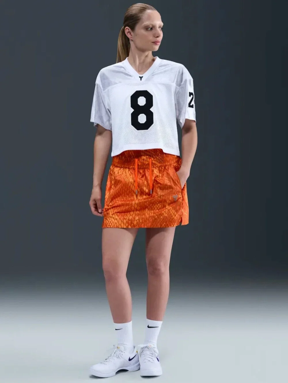 Nike Kobe Woven Skirt Womens Size Small 2-in-1 Safety Orange Snake NWT $130